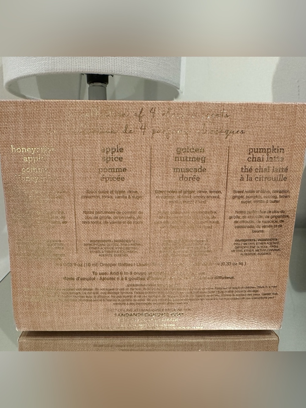 NWT Sand + Fog Diffuser Oil Set ~ Honeycrisp Apple, Nutmeg, Pumpkin Chai Latte - Picture 3 of 9